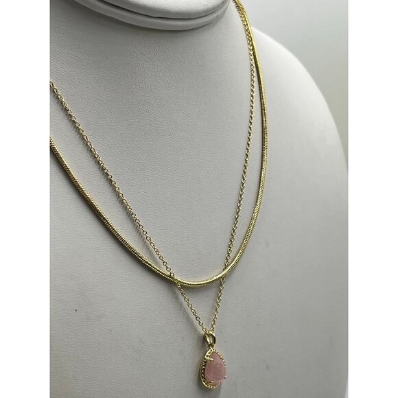 Kendra Scott Women's Sami Double Strand Gold Plated Rose Quartz Necklace - Picture 7 of 11